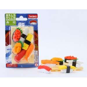  Sushi Japanese Eraser Carded Set, 7 Piece. BCM 38335 Toys 