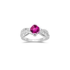   Topaz Ring   Diamond & Pink Topaz Ring in 14K White Gold 4.0 Jewelry