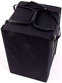 Extra Deep Rack Bag with ridged rack frame, handle, and strap