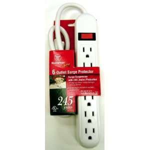  Westinghouse 6 Outlet 245 Joules Surge Protector 2pk 