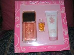White Shoulders Cologne/Perfume/Body Lotion Gift Set 716393058763 