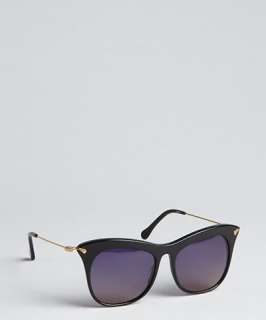 Elizabeth & James black acrylic Fairfax oversized cat eye sunglasses