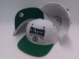   BOSTON CELTICS Snapback Hat Cap WHITE and GREEN Logo NBA  