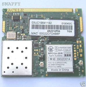 DELL Inspiron 8100 8200 Wireless WIFI Card MPC13A 20/R  