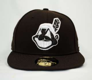 NEW ERA MLB CLEVELAND INDIAN 59FIFTY FITTED BROWN HAT  