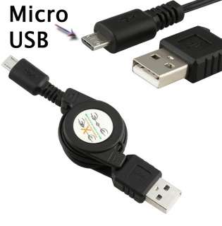   USB A Retractable Data Sync Charger Cable For Blackberry Nokia  