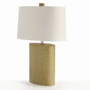 Kyle Citronelle Embossed Croc Leather Lamp with Ivory 