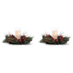   Flameless Hurricane Lantern Centerpiece Set of 2