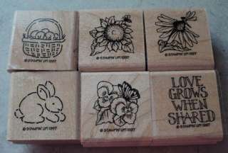 Stampin Up Rubber Stamp Sets Love Grows   Hearts 4 You   Hello Spring 