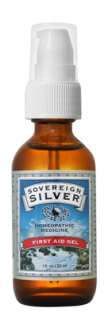 SOVEREIGN SILVER Homeopathic Silver FIRST AID GEL 2 oz.  