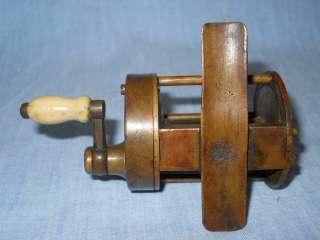 Vintage Very Early Unmarked Small Brass Reel  