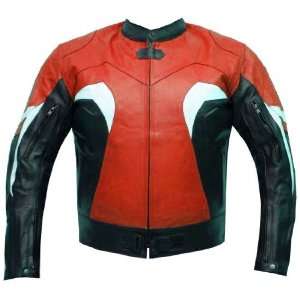    XR VENTED MOTORCYCLE LEATHER ARMOR JACKET RED 38 Automotive