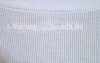 Under Armour Mens White Cold Gear Long Sleeve Thermal Shirt Large New 