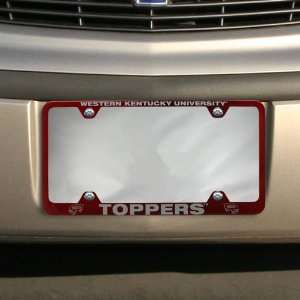   Hilltoppers Red Engraved License Plate Frame