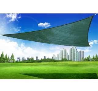 New 16.5 Triangle Sun Shade Sail Canopy Outdoor Patio Green Color 