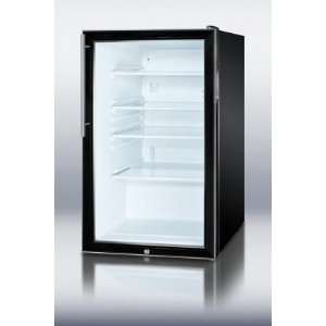 cu. ft. Glass Door Refrigerator With Factory Installed Lock 