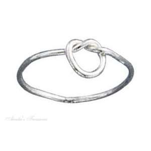  Sterling Silver Loose Love Knot Ring Size 7 Jewelry