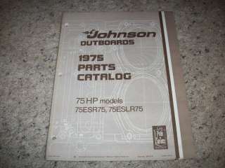 1975 JOHNSON PARTS CATALOG  OUTBOARD O.E. 75 HP  