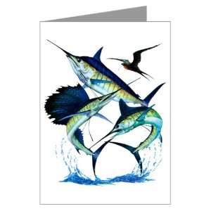   Greeting Card Sailfish Swordfish and Marlin Fishing 