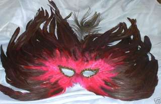 Peacock Flame Feather Mask Masquerade Costume Ball 831687000843  