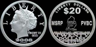 All Liberty Dollar medallions are sold as collector items only and in 