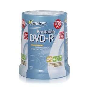  DVD R 16X 4.7GB White Inkjet Printable Blank Media Discs 