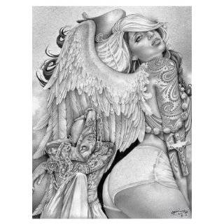Angel Girl by Mouse Lopez Mexican Prison Art Fine Art Paper Print 18 