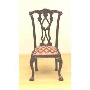   Chippendale Mahogany Chair Dollhouse Miniature Toys & Games