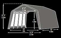 SHELTER LOGIC ENCLOSED STORAGE SHED CARPORT GARAGE TENT  