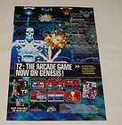 1993 video game ad page~ TERMINATOR 2 ~ T2 Sega Genesis