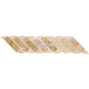   travertine border mosaic in tuscany classic and gold