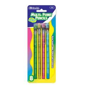  BAZIC Transparent Multi Point Pencil (8/Pack), Case Pack 