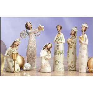 Nativity Set, 6pc, Stoneresin, Holy Family