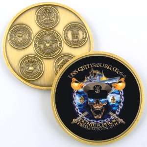  NAVY USS GETTYSBURG CG 64 PHOTO CHALLENGE COIN YP328 