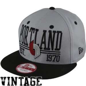 NBA New Era Portland Trail Blazers 9FIFTY Establa Snapback Hat   Gray 