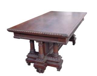 Walnut Renaissance Revival Dining Table c. 1885  