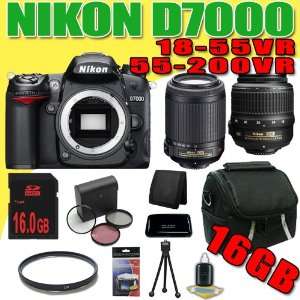  Nikon D7000 16.2MP DX Format CMOS Digital SLR w/ Nikon 55 