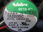 Nidec BETA V TA200DC H35520 58 Cooling FAN 12V / 3 WIRE