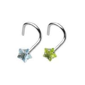   & Aqua lt blue Surgical Steel piercing rings 18g 18 gauge Jewelry
