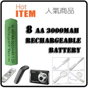 AA 3000mAh Ni MH rechargeable battery /Cell green  