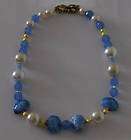 Yellow Beaded and Pearl Chunky Bead Necklace 0240  