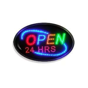  NEON LED FLASHING OPEN Sign OPEN for 24 Hours (HRS)