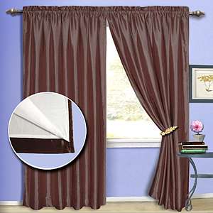 FLEECE TRIPLE LINED ENERGY CURTAINS 52X84 CHOCOLATE  