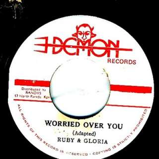 RUBY & GLORIA WORRIED OVER YOU DEMON ROOTS REGGAE 45  