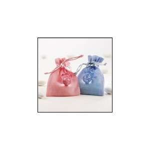  Pacifier Gift Pouch Blue or Pink Baby
