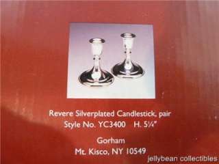 Gorham Silverplated Candlestick #YC3400 New Boxed  