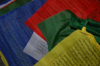 EXTRA LARGE WHITE TARA PRAYER FLAGS FROM NEPAL 24 FEET LONG  