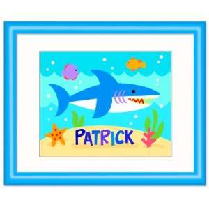  Best Quality Personalized Ocean Shark Framed Print (Light 