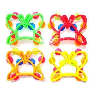 Childrens Toy Musical Percussion Instrument Butterfly Tambourine Set 