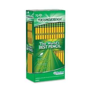  DIX33904   Ticonderoga Pencil,w/ Eraser,No 2 Med,72 Ct.,YW 